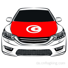 Die Republik Tunesien Haubenflagge 3.3X5FT 100%Hochelastischer Stoff Motorflagge